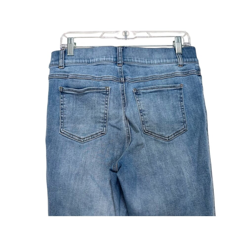 Spanx Pull On Jeans Womens Large Light Wash Vintage High Rise Skinny Stretch - Picture 10 of 14